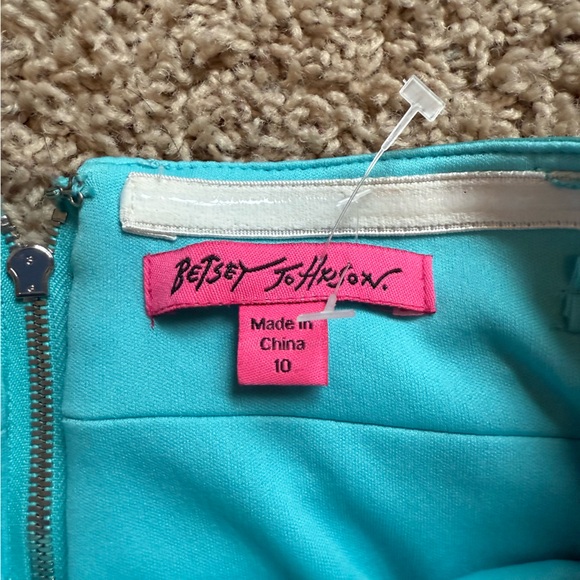 Betsey Johnson tulle and faux leather strapless mini dress - Picture 7 of 12